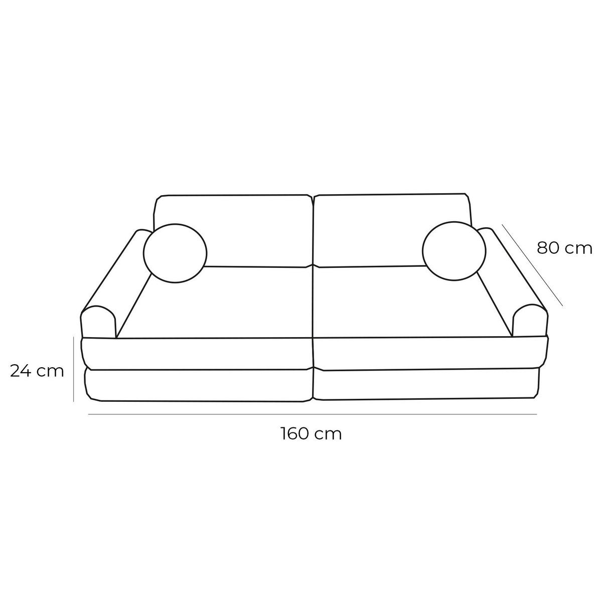 KINDERSOFA, Aesthetic, Cord, Puderrosa - Pink, Textil (160/48/80cm) - MeowBaby