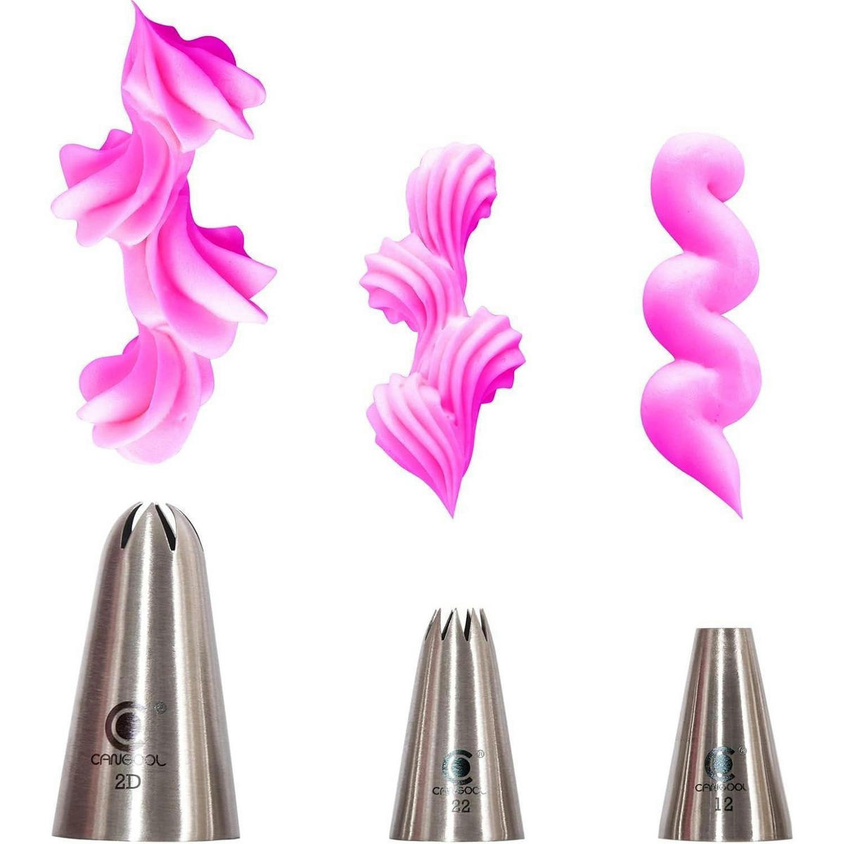 SPRITZBEUTEL-SET 16-teilig mit Spritztüllen für Tortendekoration - Multicolor, Metall (2.5/1.8/7.5cm)