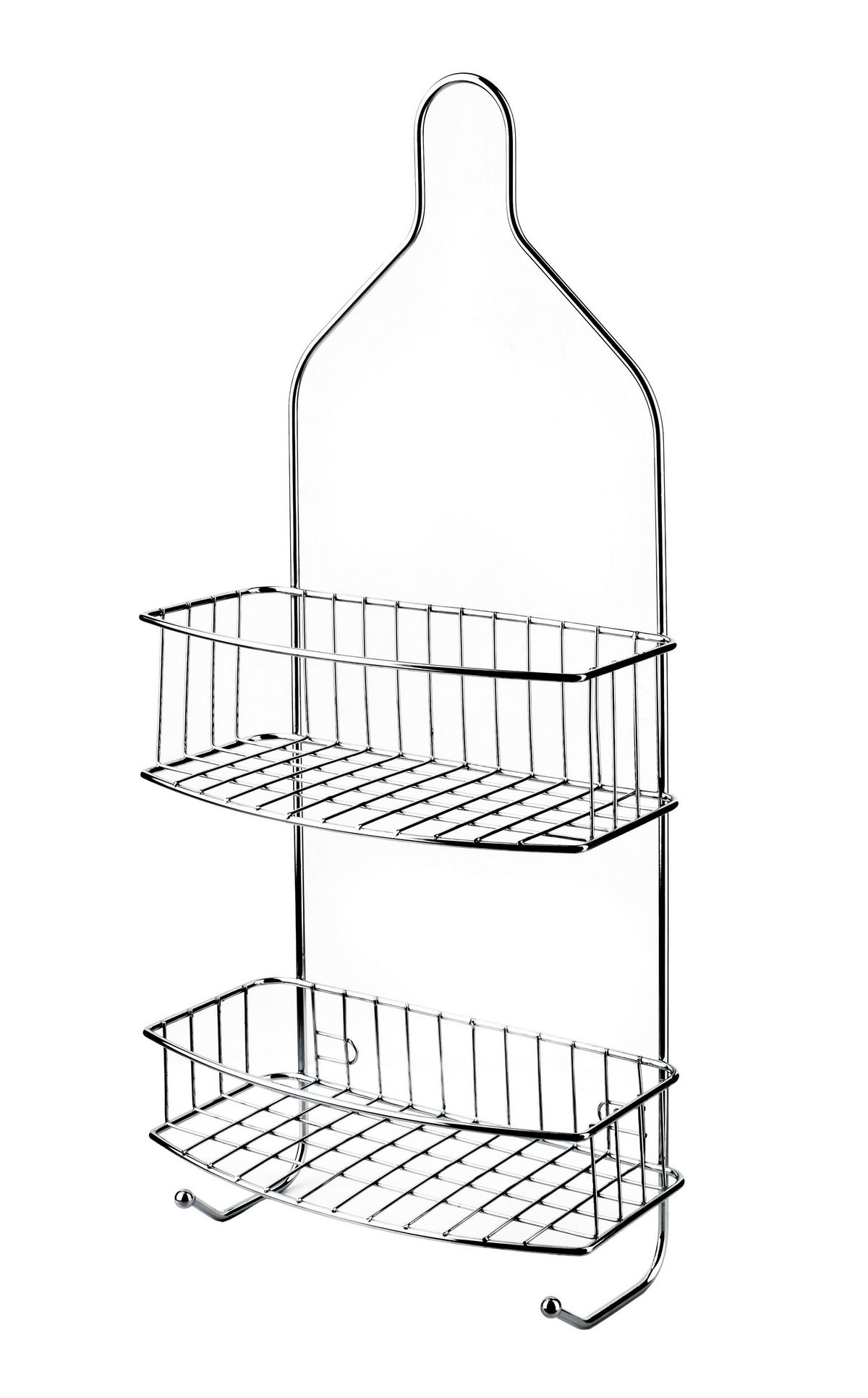 BADEZIMMERREGAL Carl 15/11.5/56cm Silber - Silberfarben, Metall (15/56/11.5cm) - Mondex