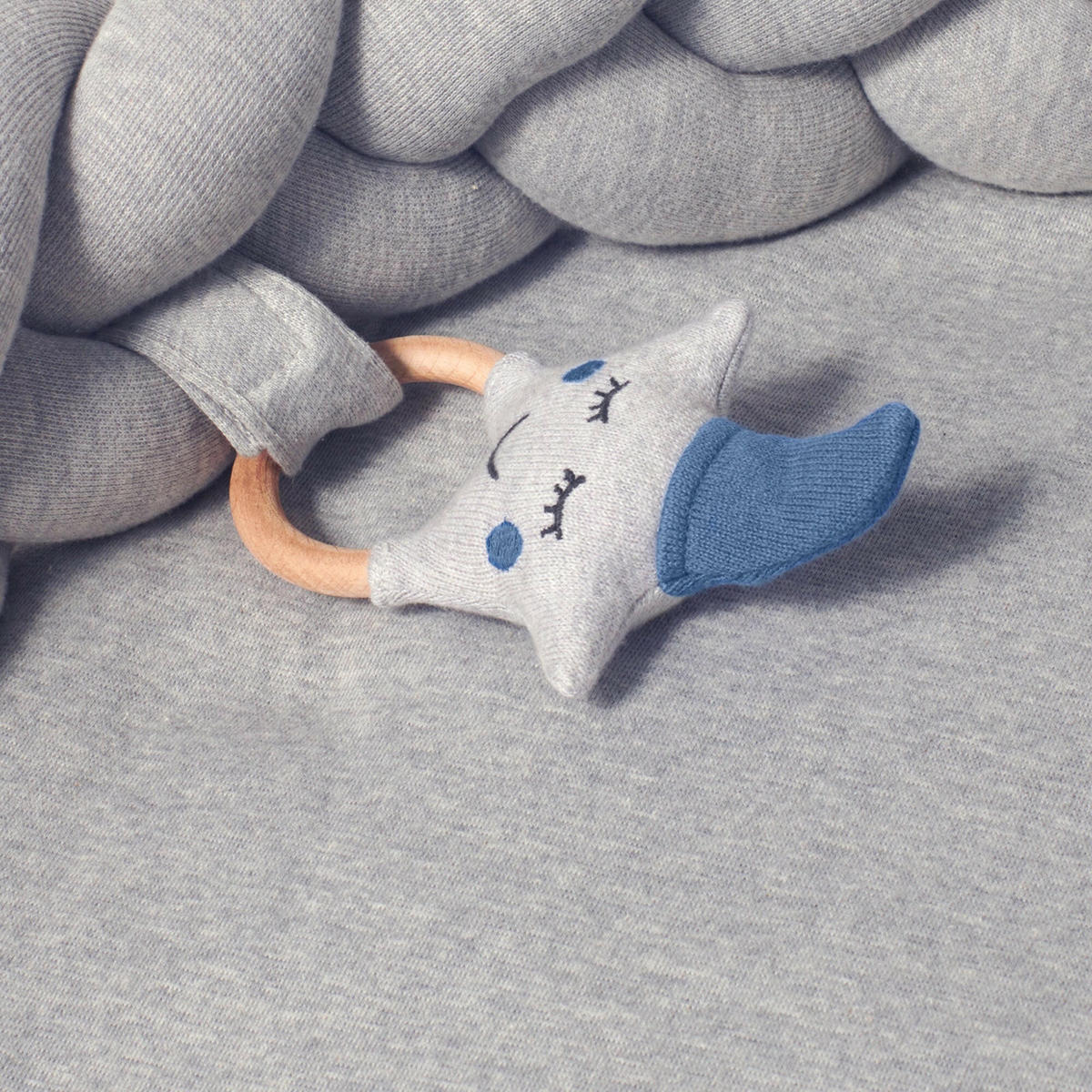 BABY Nest geflochten Grau - Grau, Textil (60/90cm) - nordic coast company