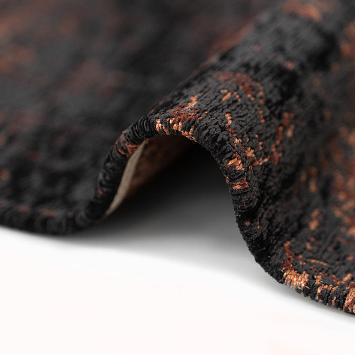 TEPPICH Soho Copper Mad Men Griff 240/340 cm - Schwarz, Textil (240/340cm) - Louis De Poortere