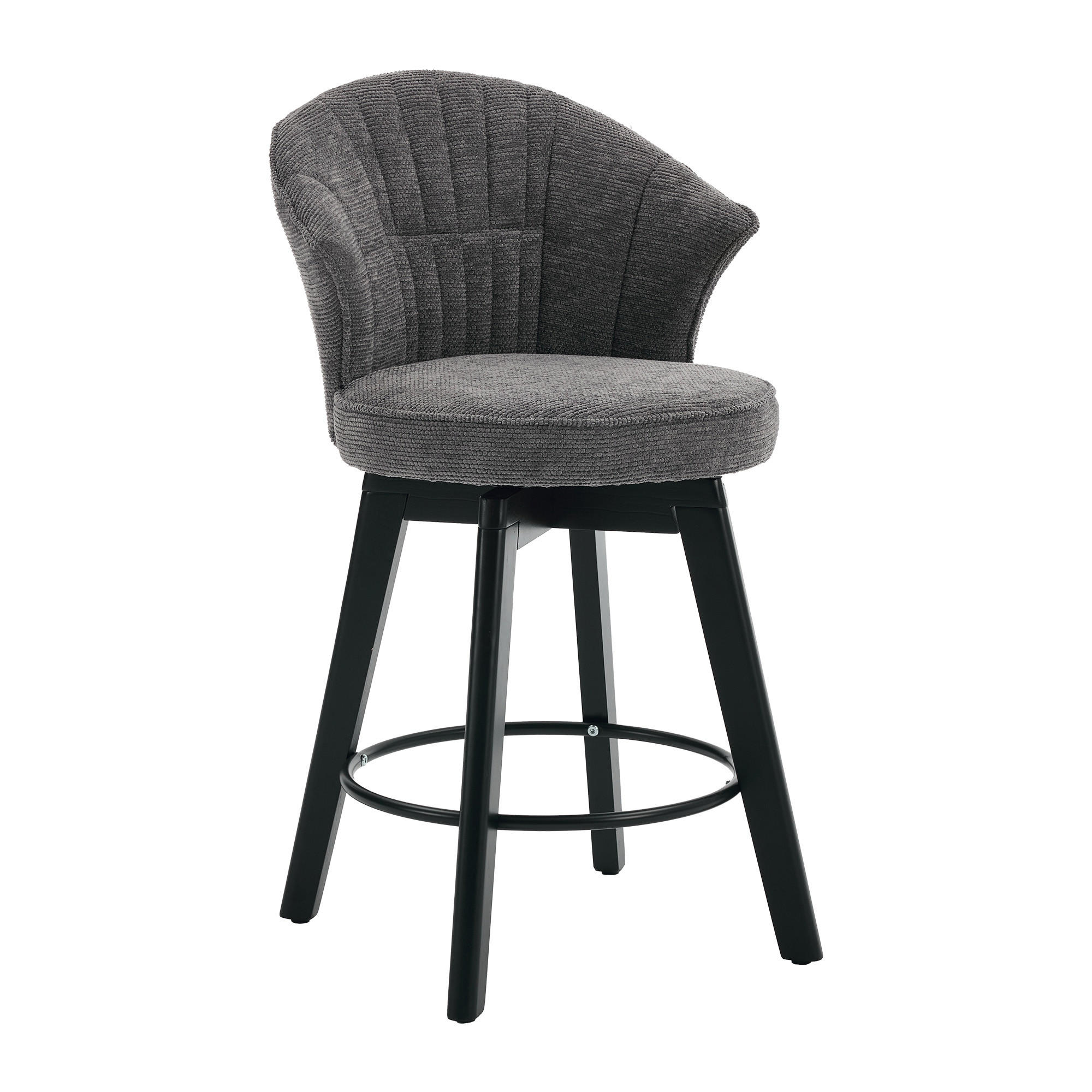 BARHOCKER DE-36257 2er-Set mit 360°-Drehung Grau - Grau, Metall (51/92.5/52.5cm) - ComfortXL