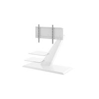 TV RACK rechteckig Weiß Hochglanz Glas 120/106/50 cm - Weiß Hochglanz, Holzwerkstoff (120/106/50cm)
