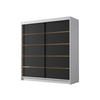 SCHIEBETÜRENSCHRANK Bali IV - Goldfarben/Multicolor, Holzwerkstoff/Metall (180/215/58cm) - MIRJAN24