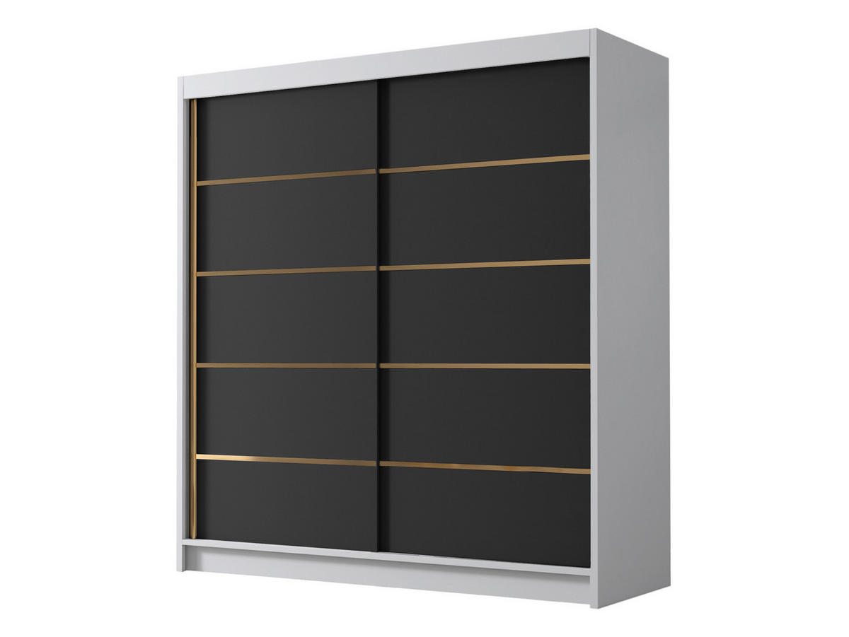 SCHIEBETÜRENSCHRANK Bali IV - Goldfarben/Multicolor, Holzwerkstoff/Metall (180/215/58cm) - MIRJAN24