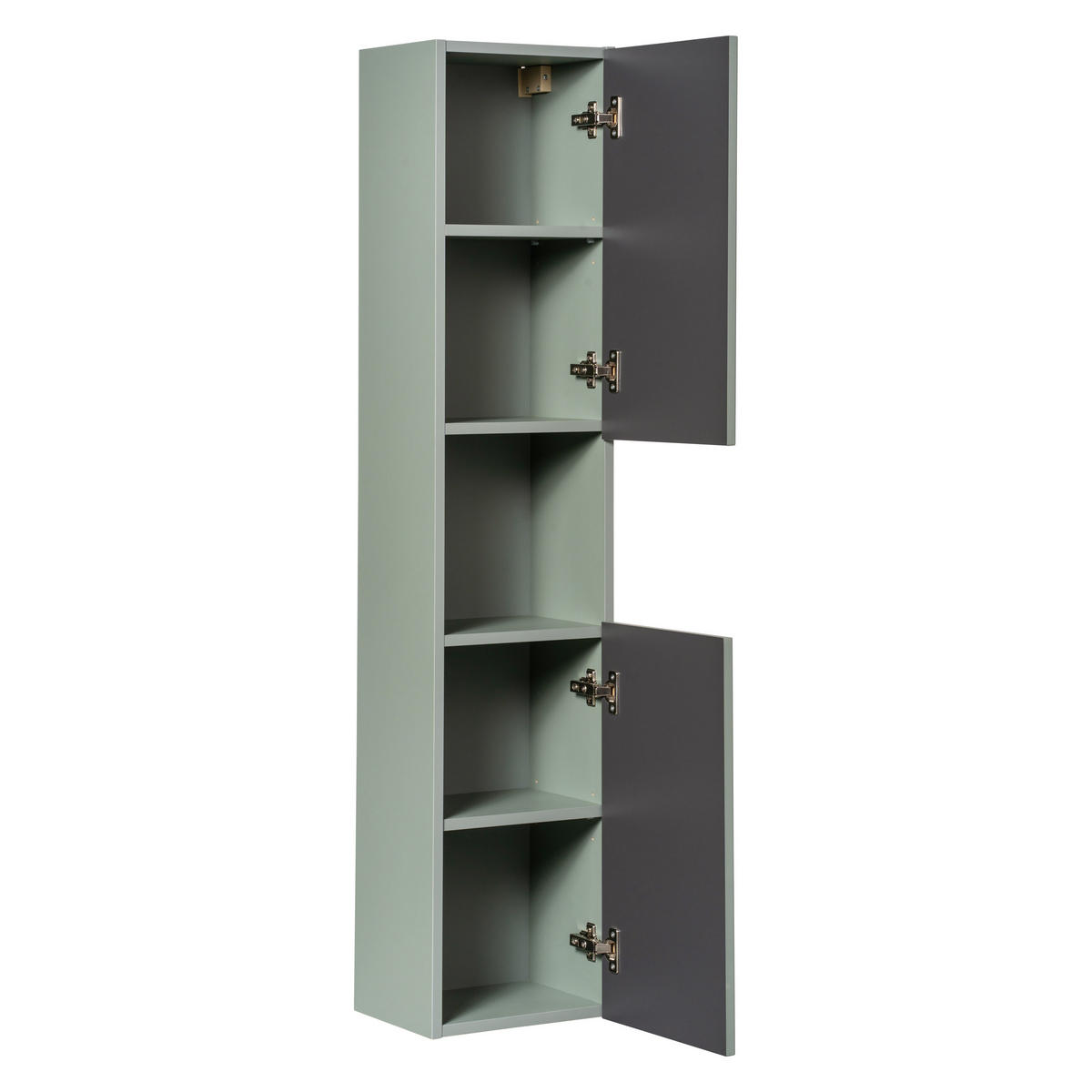 HOCHSCHRANK NALVIK SZK1 Profilierte Fronten Grün - Grün, Holzwerkstoff (30/140/25cm) - Komodee