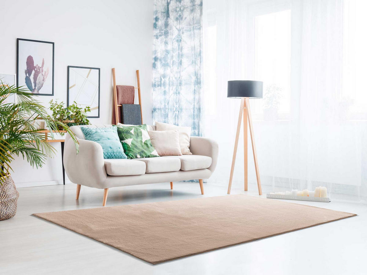 WEBTEPPICH waschbar Beige Loft 120/170 cm - Beige, Textil (120/170cm) - Atticgo