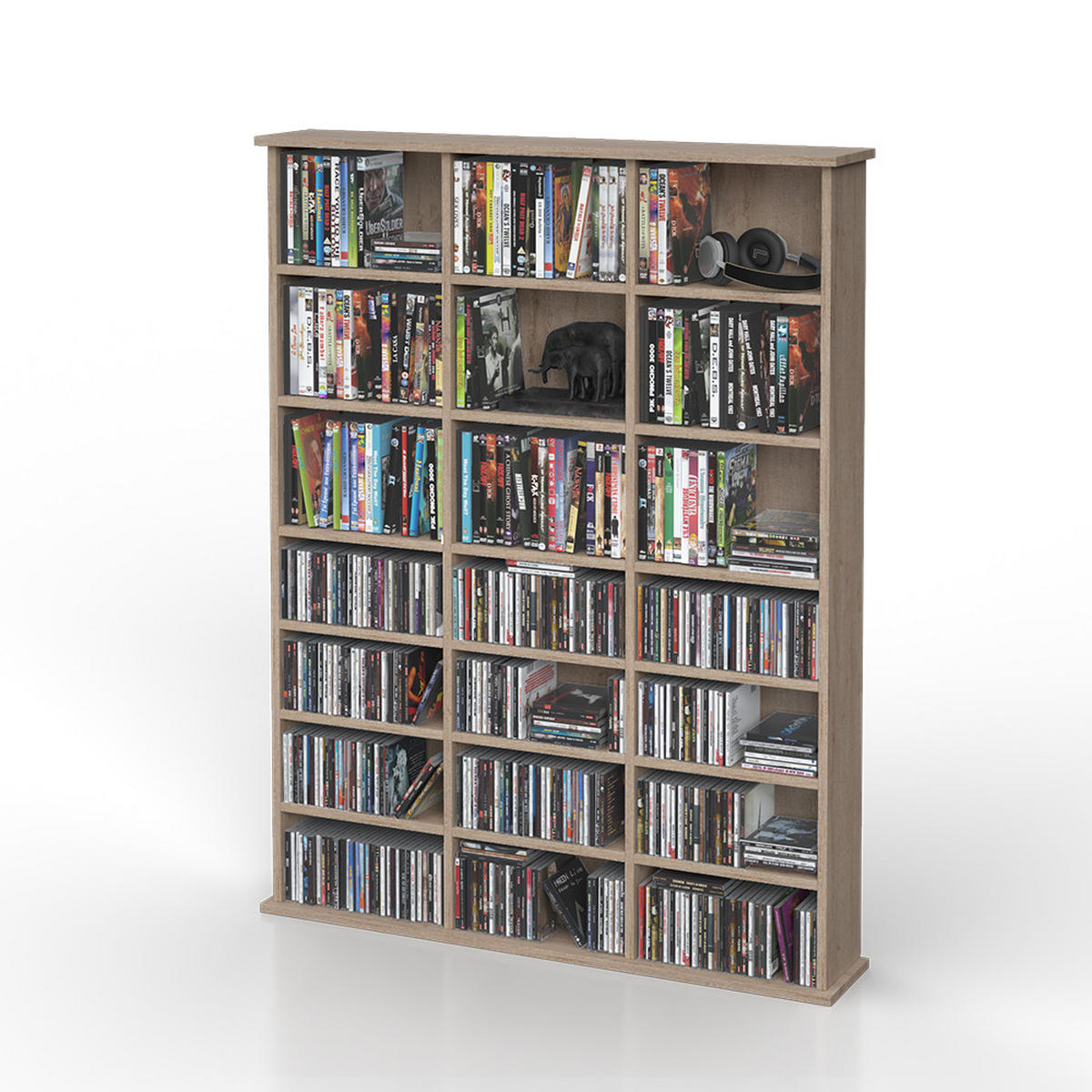 CD-REGAL Jukebox Sonoma 105.4 x 136 cm - Sonoma Eiche, Holzwerkstoff (105.4/136/19cm) - Vicco
