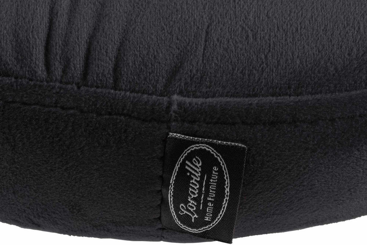 BARHOCKER 2er Set Samt schwarz - Schwarz, Textil/Metall (38.5/60/38.5cm) - CLP