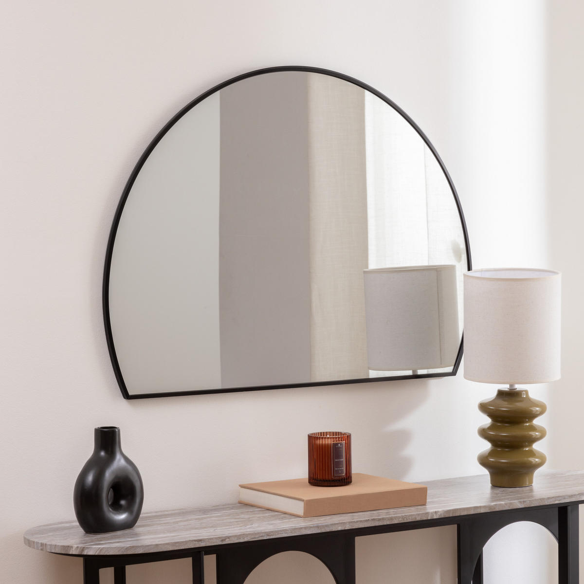FLURSPIEGEL Metallrahmen Alice 90/1,7/65 cm - Schwarz, Metall (1.7/65/90cm) - Atmosphera Createur d´interieur