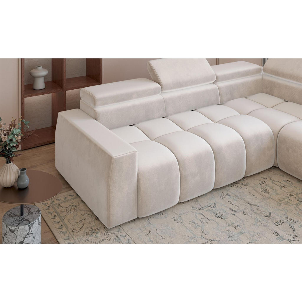 Thumbnail - Fun Möbel Ecksofa, Hellgrau, Textil, Ottomane links, 305x210 cm, Wohnzimmer, Sofas & Couches, Wohnlandschaften, Ecksofas