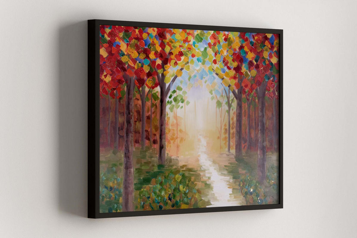 ACRYLBILD HANDGEMALT 100/75 cm - Multicolor, Holz/Textil (100/75cm) - KUNSTLOFT