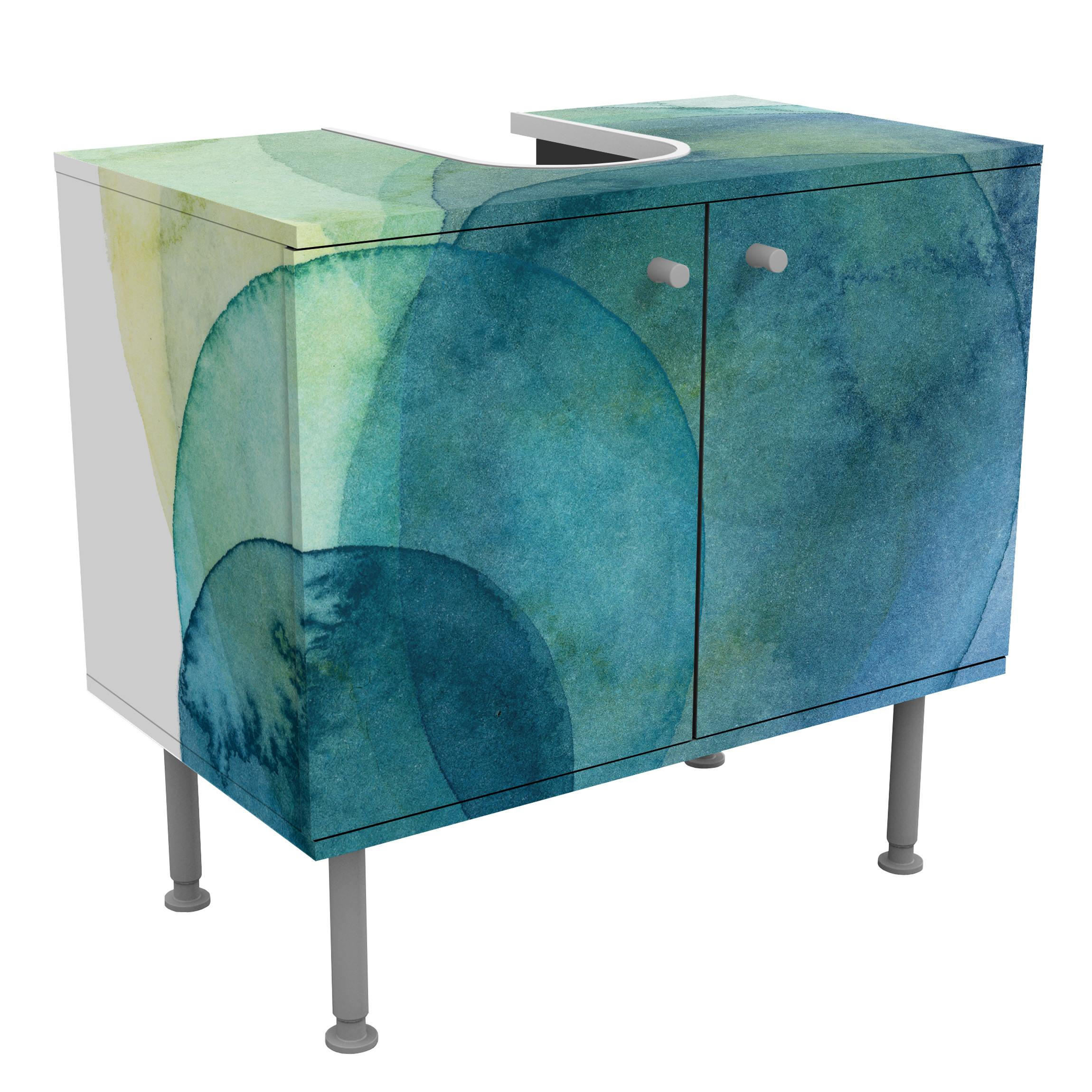 Bilderwelten Waschbeckenunterschrank Blau 60x55x35 cm