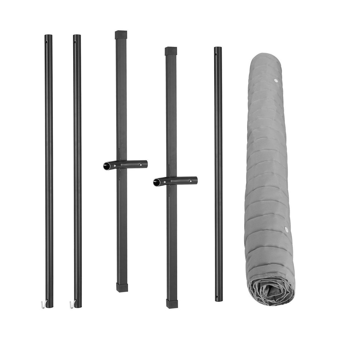 HÄNGEMATTE Cata hellgrau 360x120x115 cm inkl. Kissen - Hellgrau, Textil/Metall (140/115/360cm) - Juskys