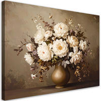 LEINWANDBILD Blumen 120x80cm - Braun, Textil (120/80cm) - Feeby