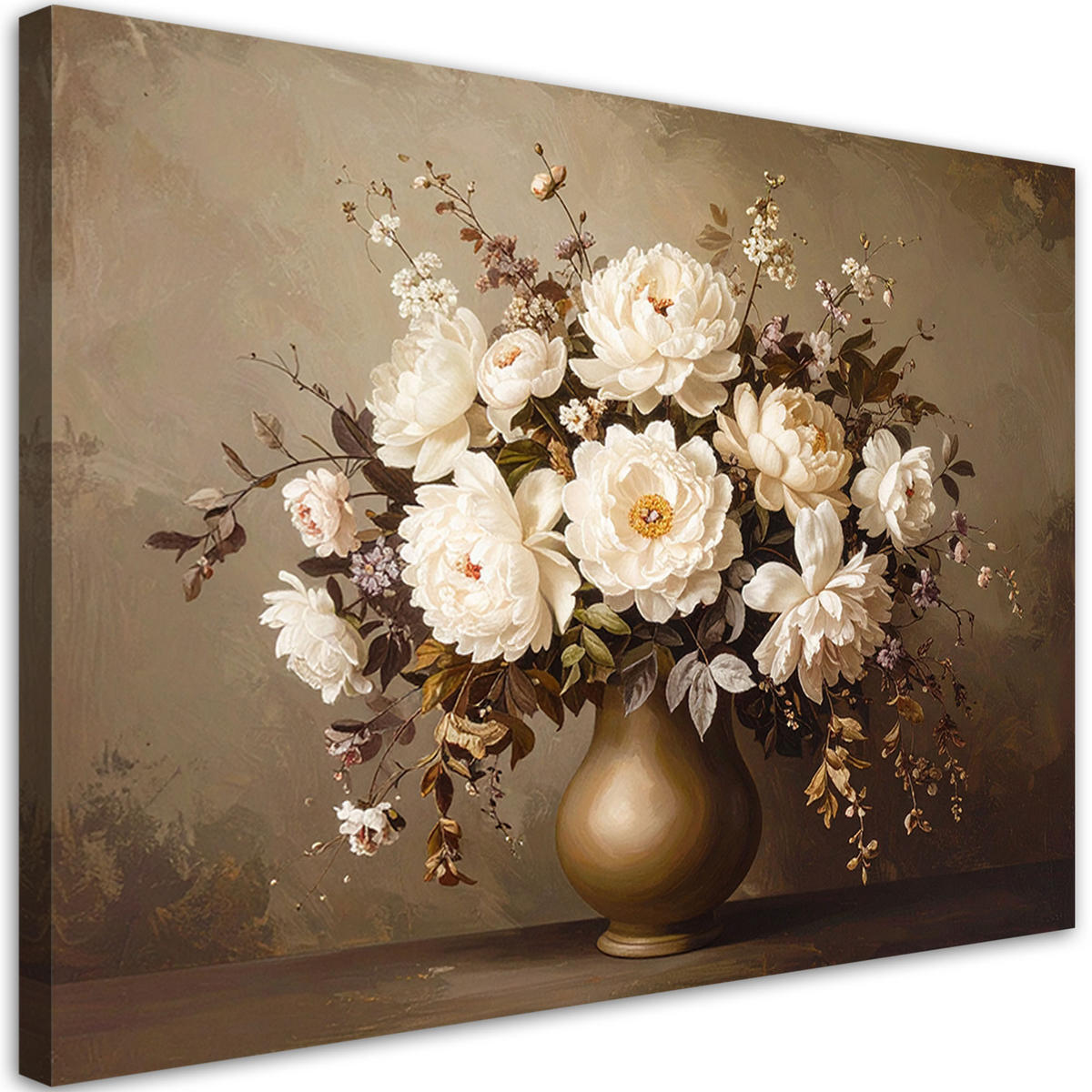 LEINWANDBILD Blumen 120x80cm - Braun, Textil (120/80cm) - Feeby