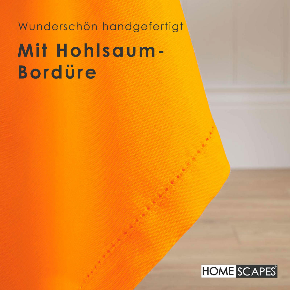TISCHDECKE orange rund 178 cm, 100% Baumwolle - Orange, Textil (178/178cm) - Homescapes