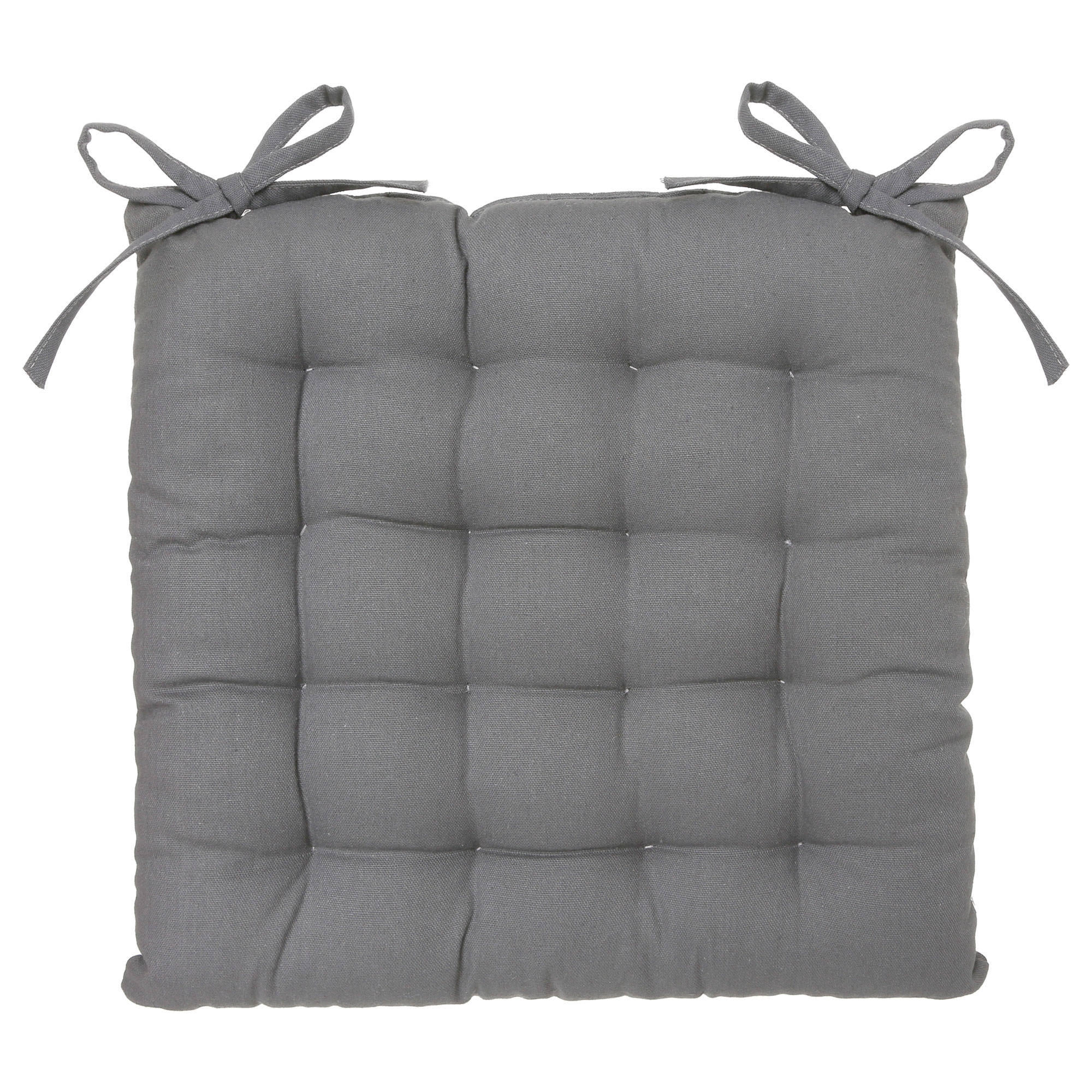 STUHLKISSEN Grau 38/38 cm - Dunkelgrau, Naturmaterialien (38cm) - Atmosphera Createur d´interieur