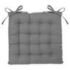 STUHLKISSEN Grau 38/38 cm - Dunkelgrau, Naturmaterialien (38cm) - Atmosphera Createur d´interieur