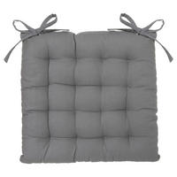 STUHLKISSEN Grau 38/38 cm - Dunkelgrau, Naturmaterialien (38cm) - Atmosphera Createur d´interieur