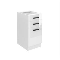 KÜCHENUNTERSCHRANK 40 cm ohne Arbeitsplatte, Weiß Hochglanz - Weiß Hochglanz, Holz (40/82/51.6cm) - B BELINI GROUP