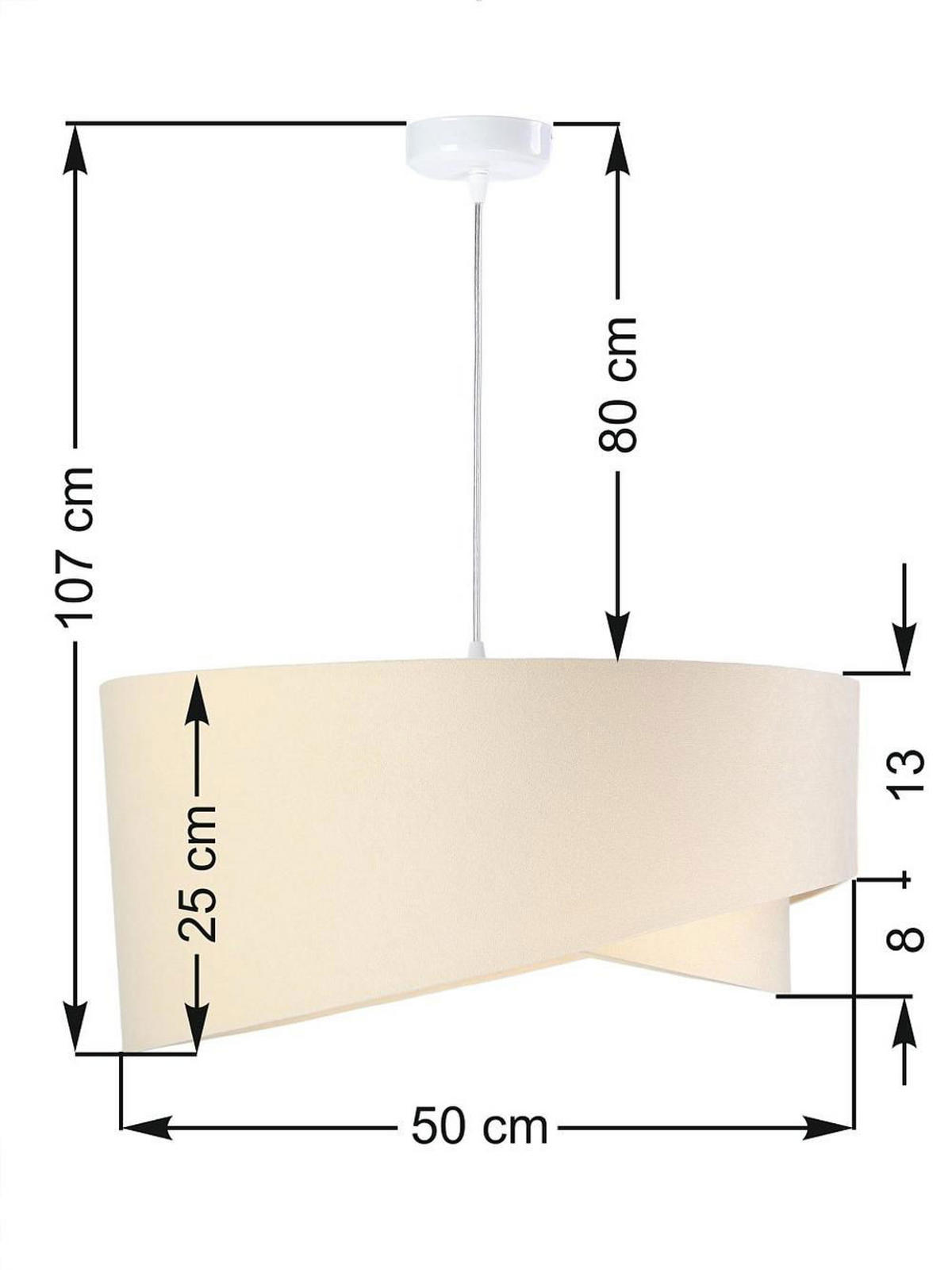 HÄNGELEUCHTE Gold 50/23 cm - Goldfarben, Kunststoff (50/1/23cm) - ONZENO