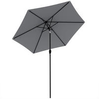 SONNENSCHIRM rund 200 cm DE-11607 neigbar Dunkelgrau - Dunkelgrau, Metall (196/196cm) - ComfortXL
