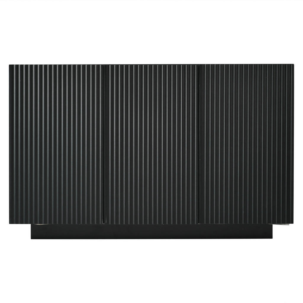 FLIEKS KOMODA LED Černá Mramor 120cm Bluetooth Moderní