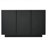 SIDEBOARD LED Schwarz Marmor 120cm Bluetooth Stauraum Modern - Schwarz, Holzwerkstoff (40/75/120cm) - FLIEKS