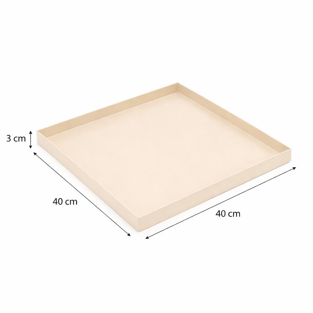 TABLETT Brew Beige - Beige, Metall (40/3/40cm) - LOFT42