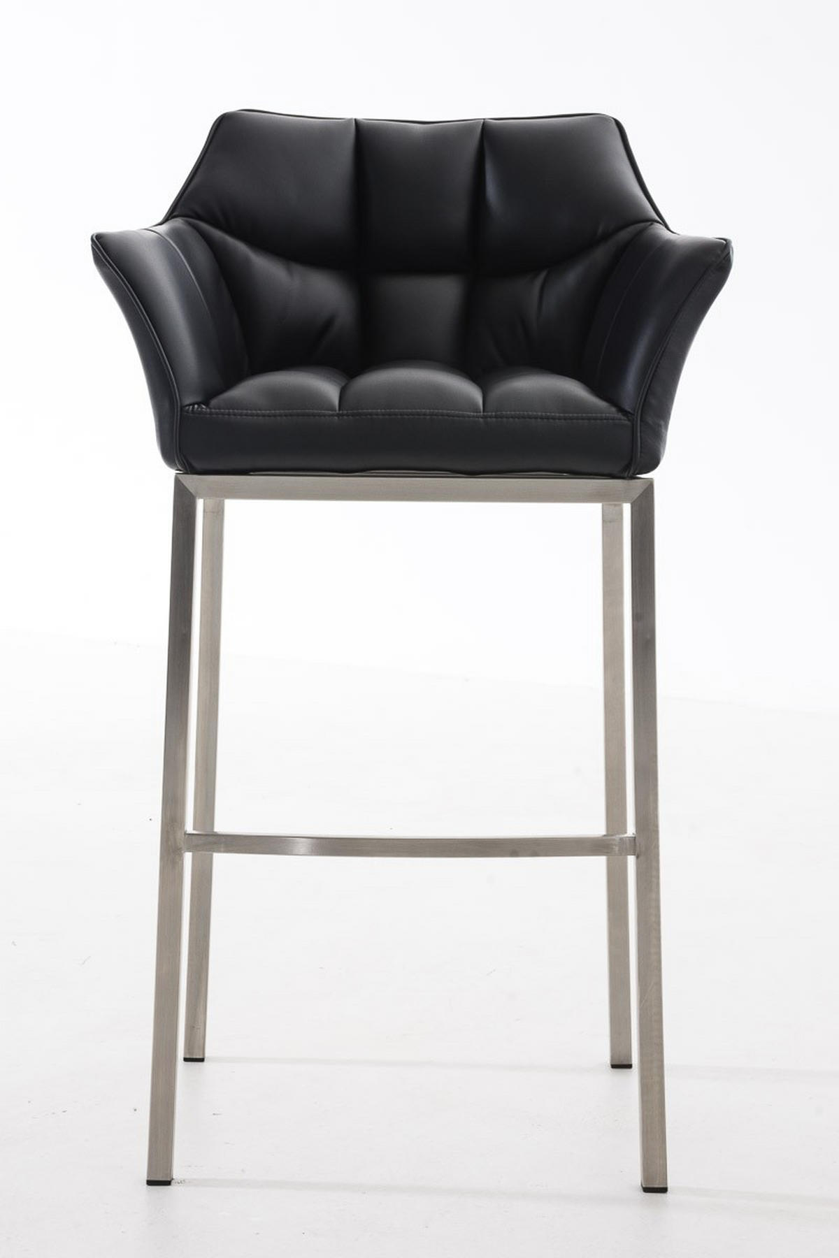 BARHOCKER Damaso 110x64x48 cm schwarz - Schwarz, Leder (64/110/48cm) - furnicato