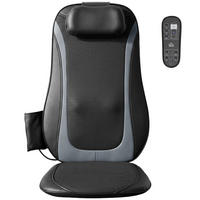 RÜCKENMASSAGER Leder Schwarz - Schwarz, Leder (45/10/105cm) - HOMCOM