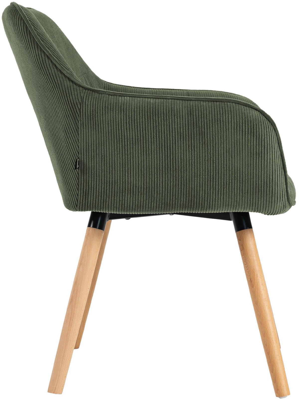 ESSZIMMERSTUHL Dunor Cord Grün Braun Wohnzimmerstuhl - Grün, Textil (65/82/64cm) - DELUKE