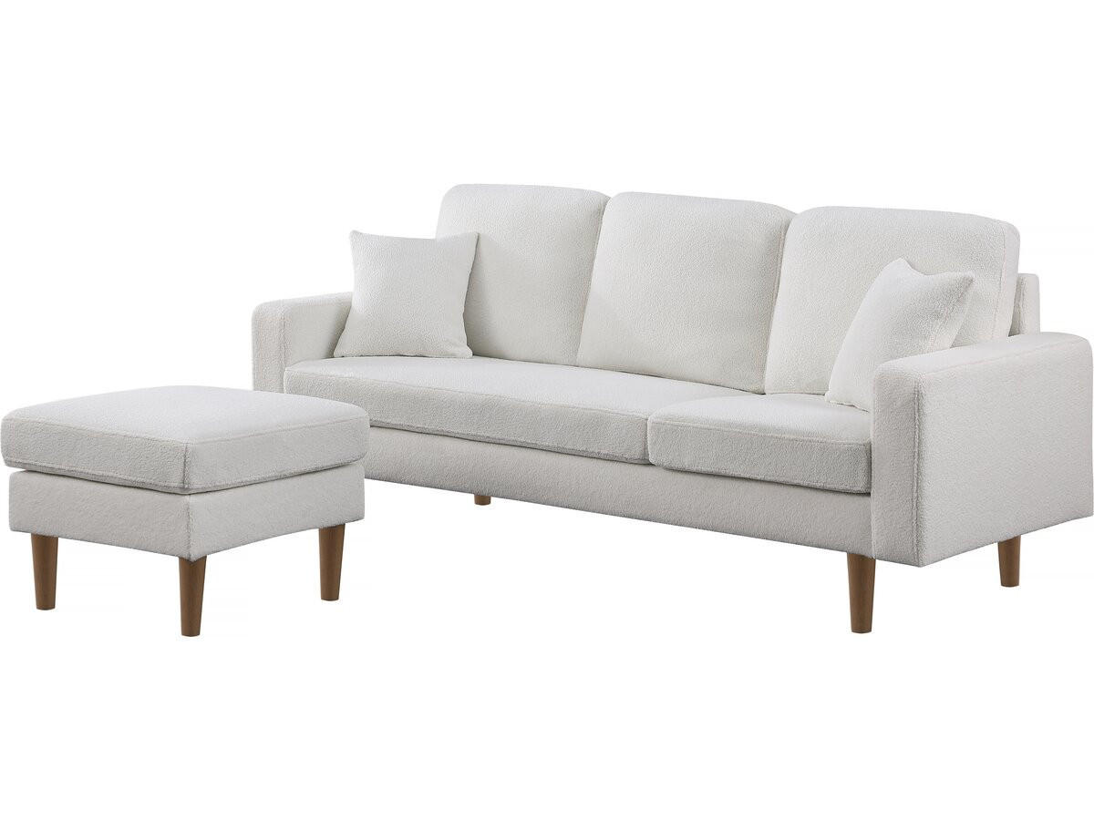 ECKSOFA gabby weiss - Weiß, Textil (75/194cm) - Habitat Garten