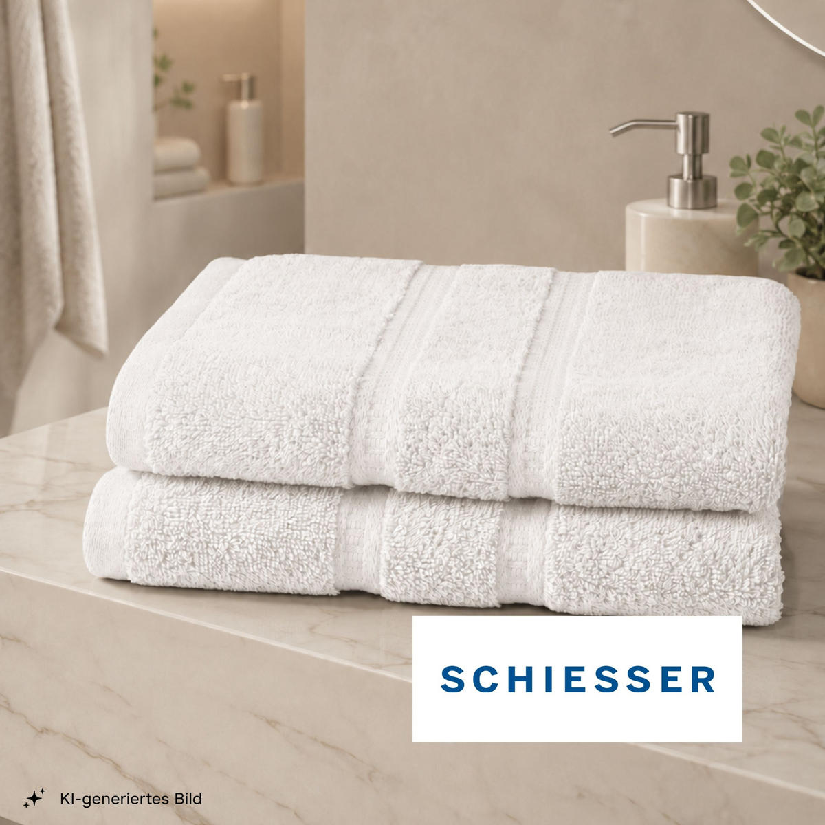 SCHIESSER Frottierset Las Palmas - 8-teilig - Weiß - Weiß, Textil (50/100cm) - SCHIESSER