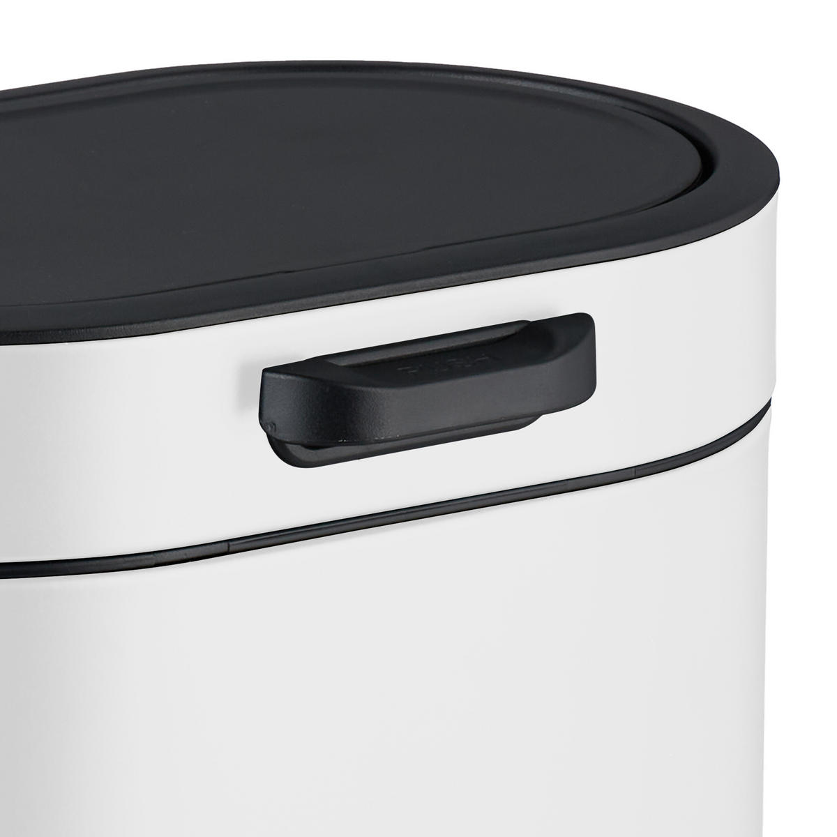 MÜLLEIMER - Weiß, Kunststoff/Metall (24/29.5/19.5cm) - Relaxdays