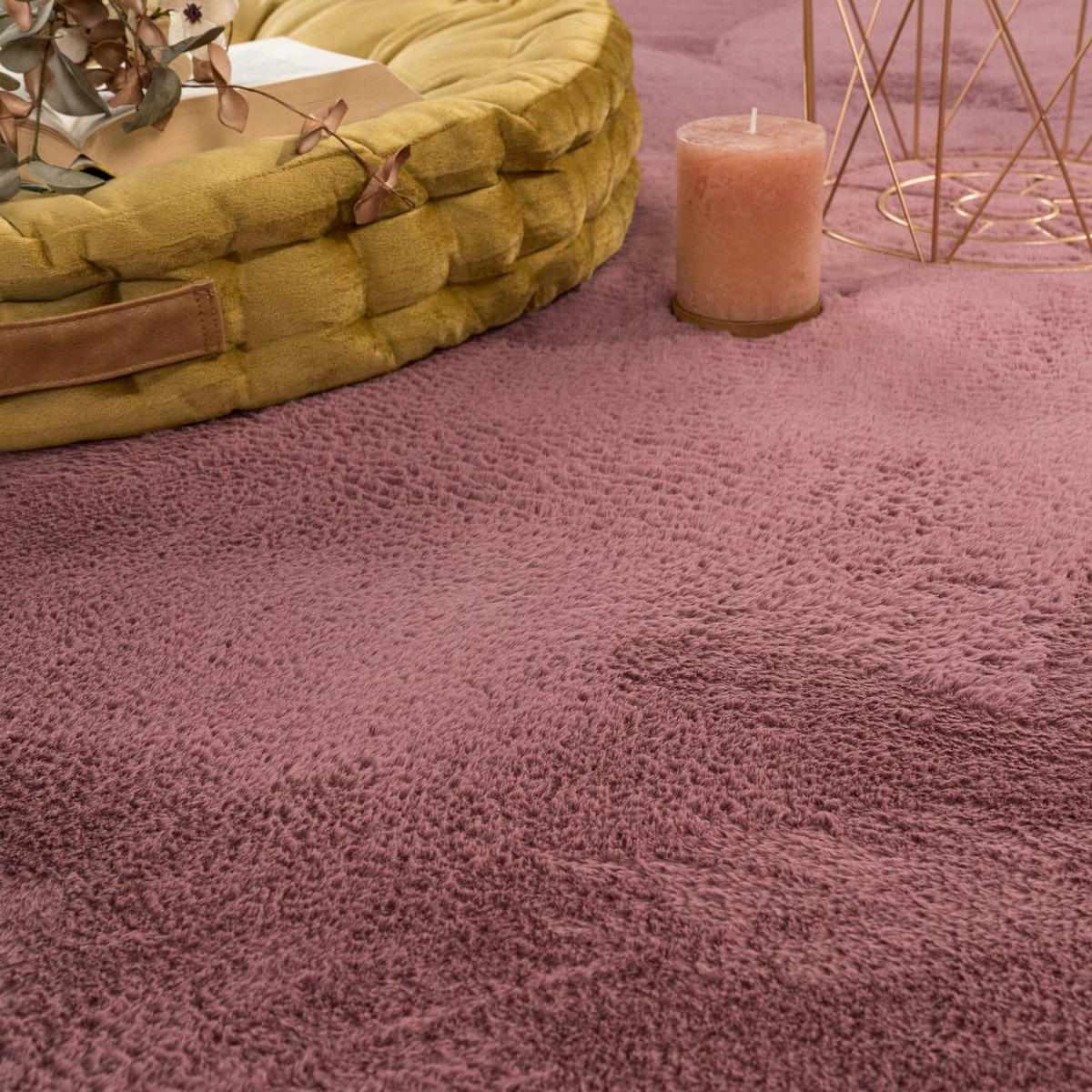 HOCHFLORTEPPICH 120/160 SOFT 380 - Beere, Kunststoff (120/160cm) - Paco Home
