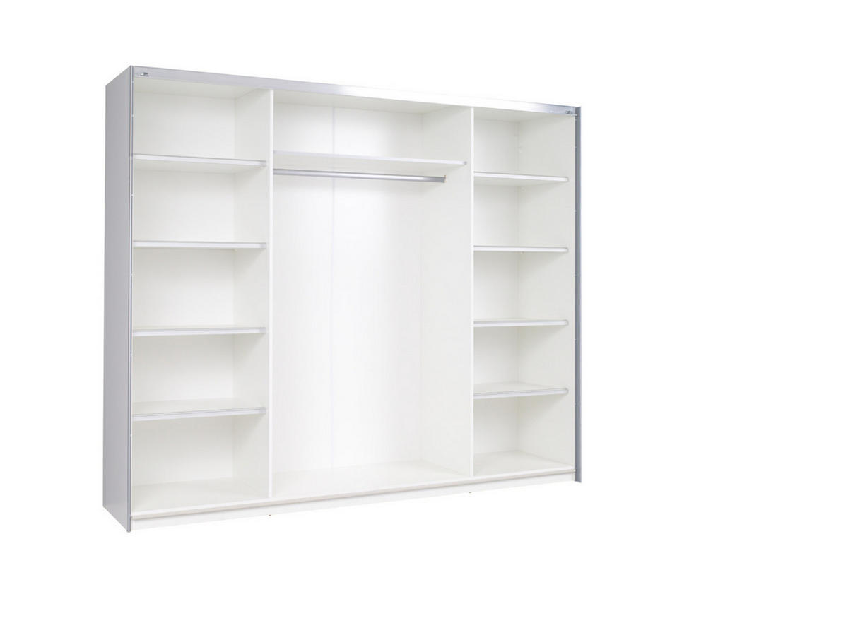 SCHIEBETÜRENSCHRANK - Kleiderschrank MAXI 4 - Weiß, Holzwerkstoff (244/206/64cm) - Möblo