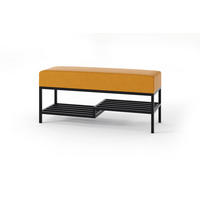 SITZBANK Loft 100 × 45 cm Schwarz/Gelb - Dunkelgelb/Schwarz, Metall (100/45/35cm) - Design Möbel