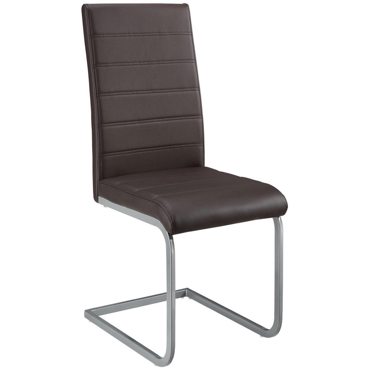 SCHWINGSTUHL Vegas braun Kunstleder (4er Set) - Braun, Textil (41/101/52cm) - Juskys