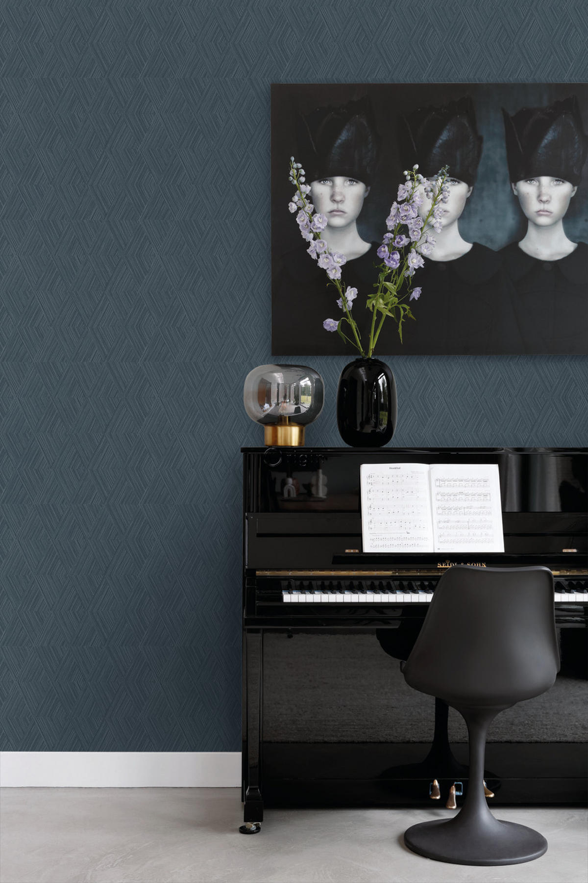 TAPETE 3D-Muster 53 cm x 10.05 m - Blau, Papier (53/1000cm) - Origin Wallcoverings