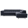 ECKSOFA Ferrucio R - Anthracite (Aura 40) - Anthrazit, Holzwerkstoff (276/200cm) - Möblo
