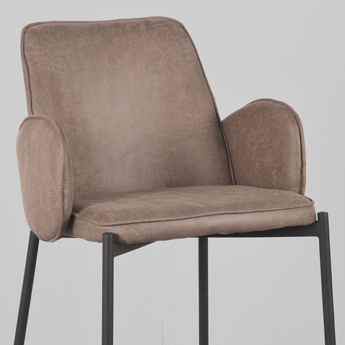 BARHOCKER Joni Taupe 53/51/107 cm 2er-Set - Taupe, Textil (51/107/53cm) - LABEL51