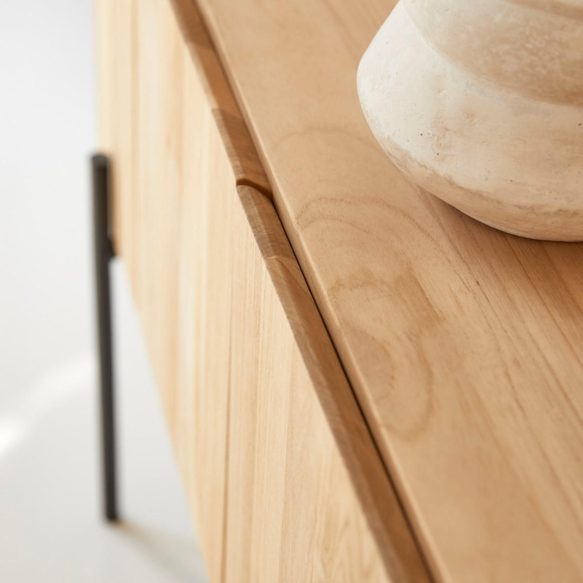 TV-SCHRANK Honorine Natur aus Teak - Naturfarben, Holz (170/66/50cm) - Tikamoon