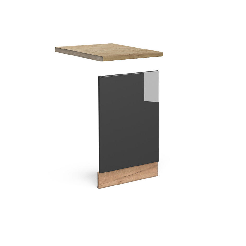 Vicco PŘEDNÍ PANEL Fame-Line Antracitový vysoký lesk 45 cm , PD Dub