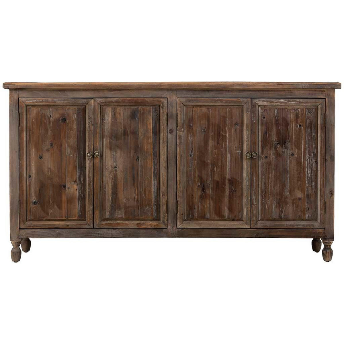 SIDEBOARD aus Holz mit 4 türen 160x40x85 cm - Braun, Holz (160/85/40cm) - Wanderlust