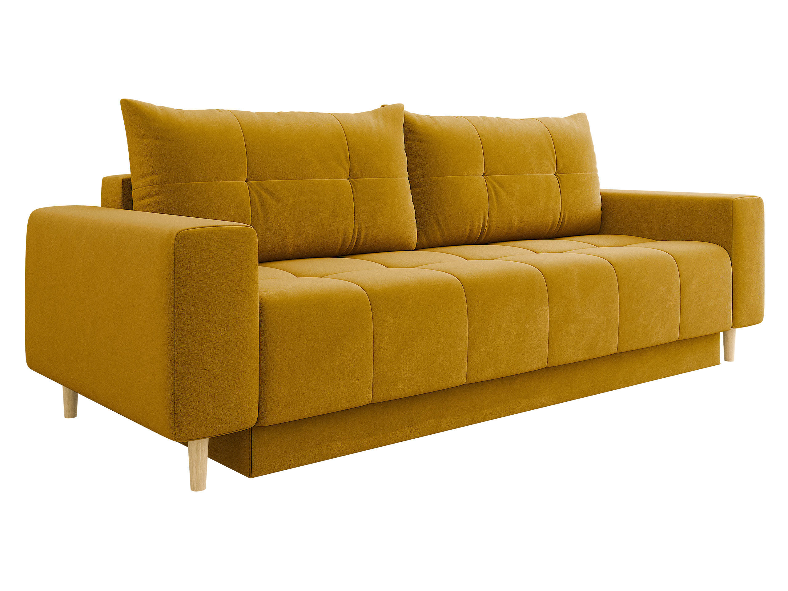 SCHLAFSOFA Santi - Gelb, Holz/Textil (244/88/96cm) - MIRJAN24