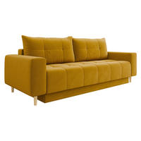 SCHLAFSOFA Santi - Gelb, Holz/Textil (244/88/96cm) - MIRJAN24