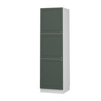 HERDUMBAUSCHRANK Fame-Line Grün-Gold Landhaus 60 cm - Weiß/Grün, Holzwerkstoff (60/206.8/58cm) - Vicco