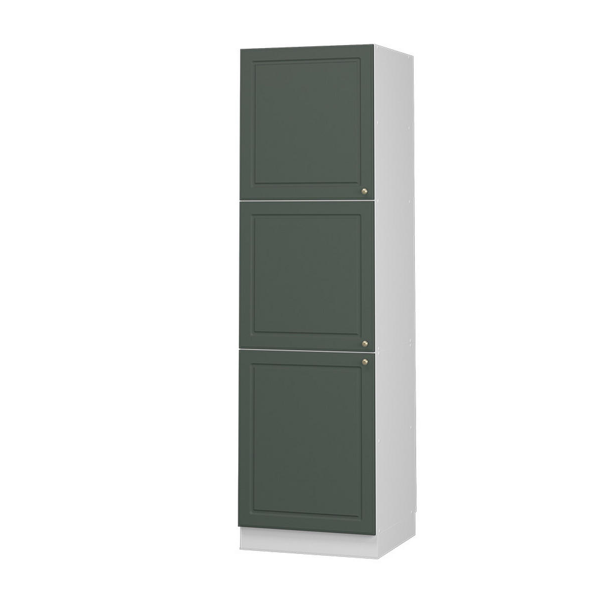 HERDUMBAUSCHRANK Fame-Line Grün-Gold Landhaus 60 cm - Weiß/Grün, Holzwerkstoff (60/206.8/58cm) - Vicco